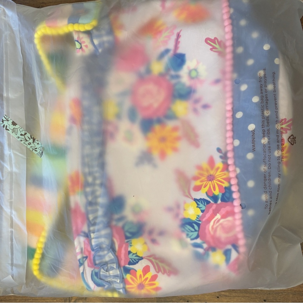 Matilda Jane Pink & Blue Floral Easter Basket - Picture 3 of 3